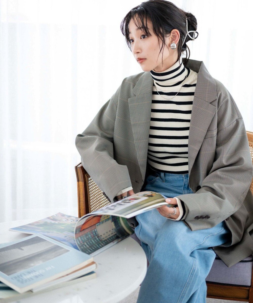 WEGO リブタートルネックニット 