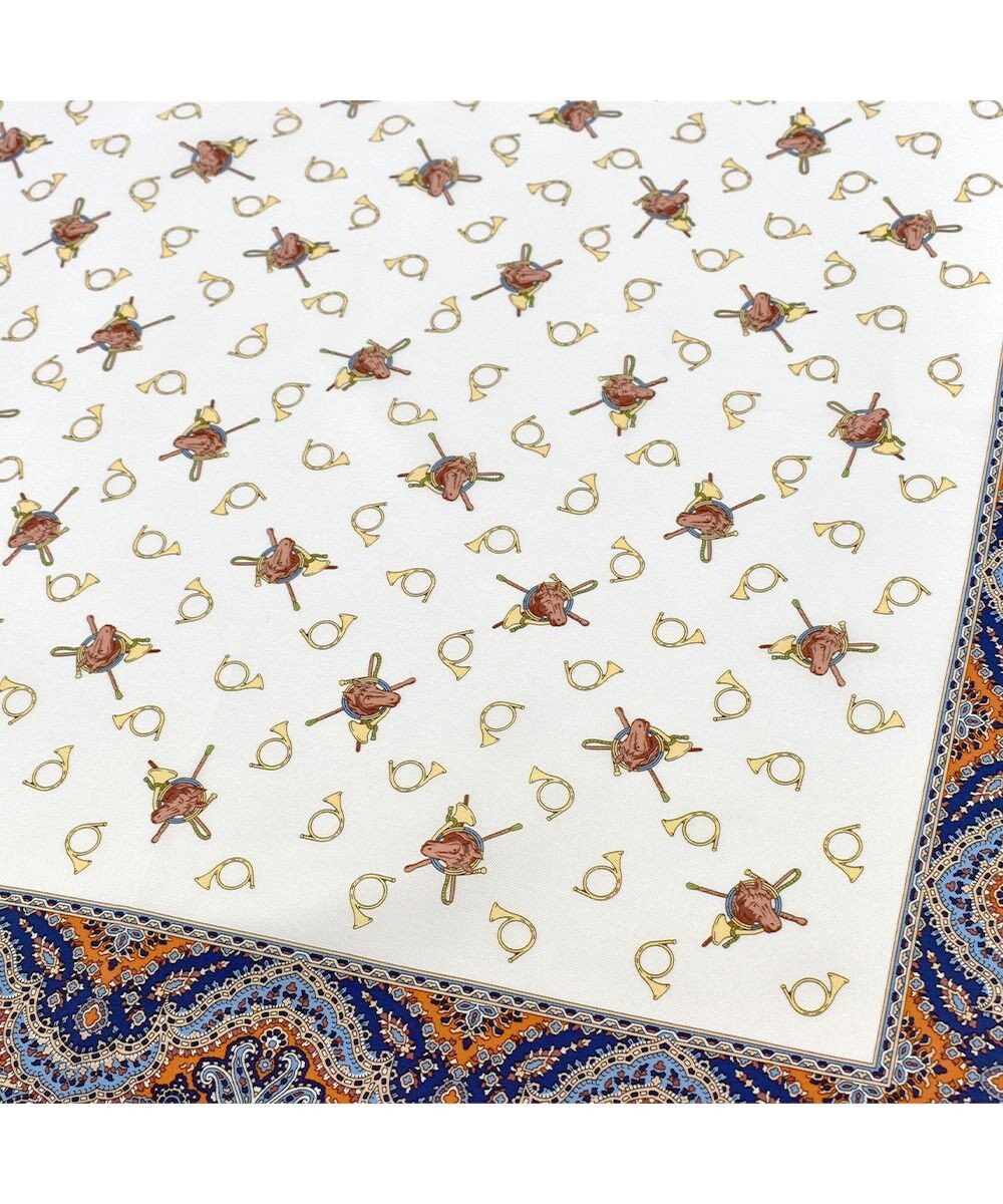 Marca 【伝統横濱スカーフ】ホルン  小判 シルクツイル スカーフ 