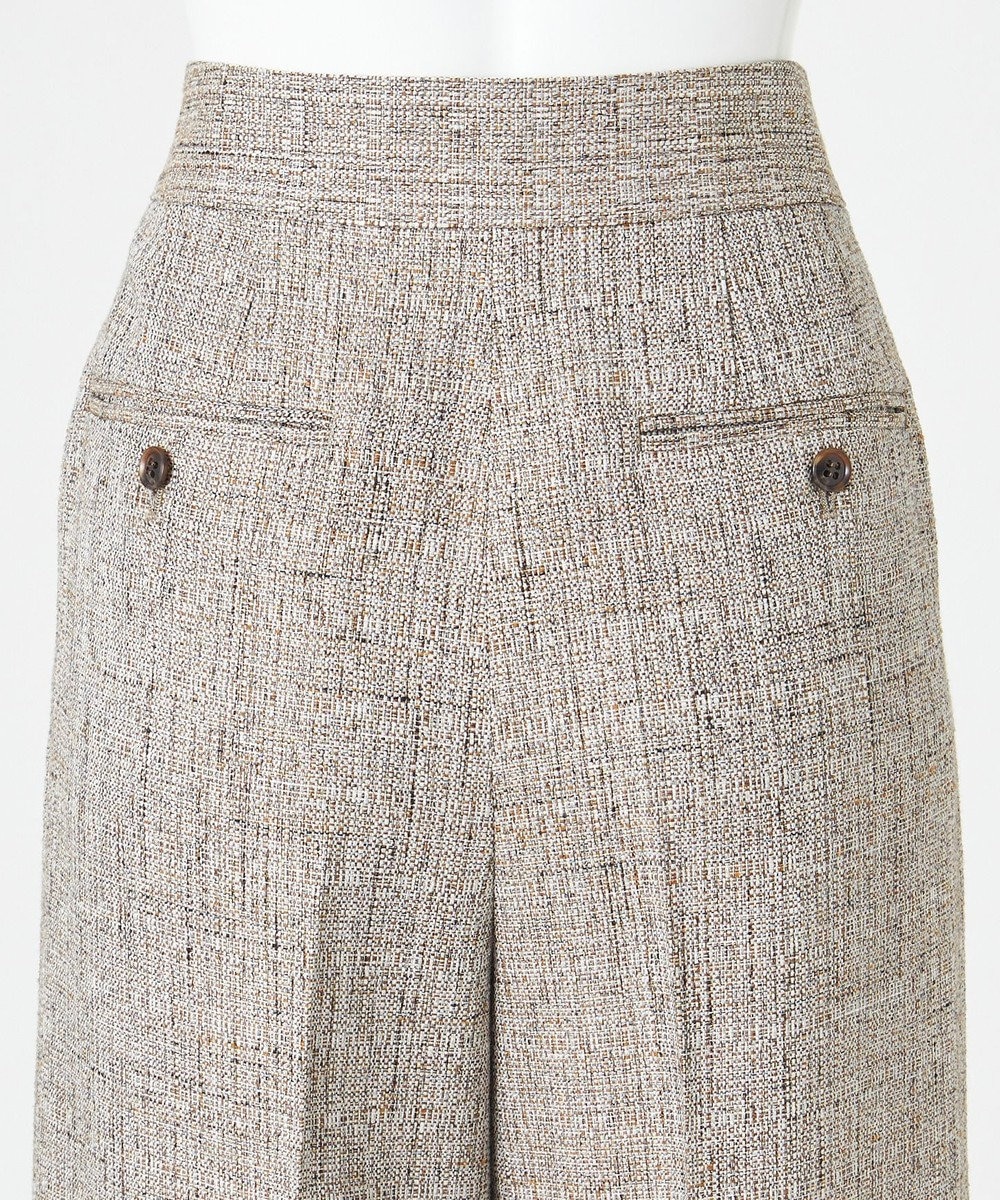 23区 S 【エステータ】リネンミックスツイード ワイドシルエットパンツ 