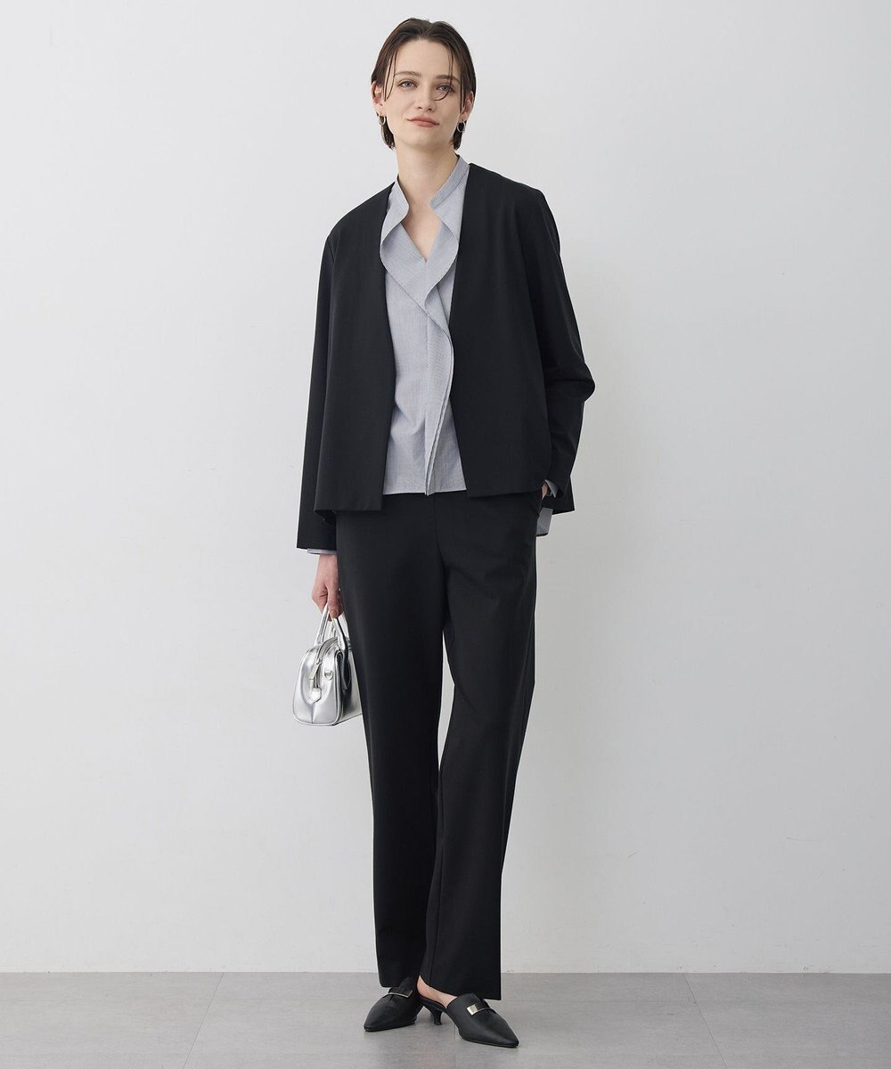 ICB ナイロンストレッチポンチ セミワイドパンツ 