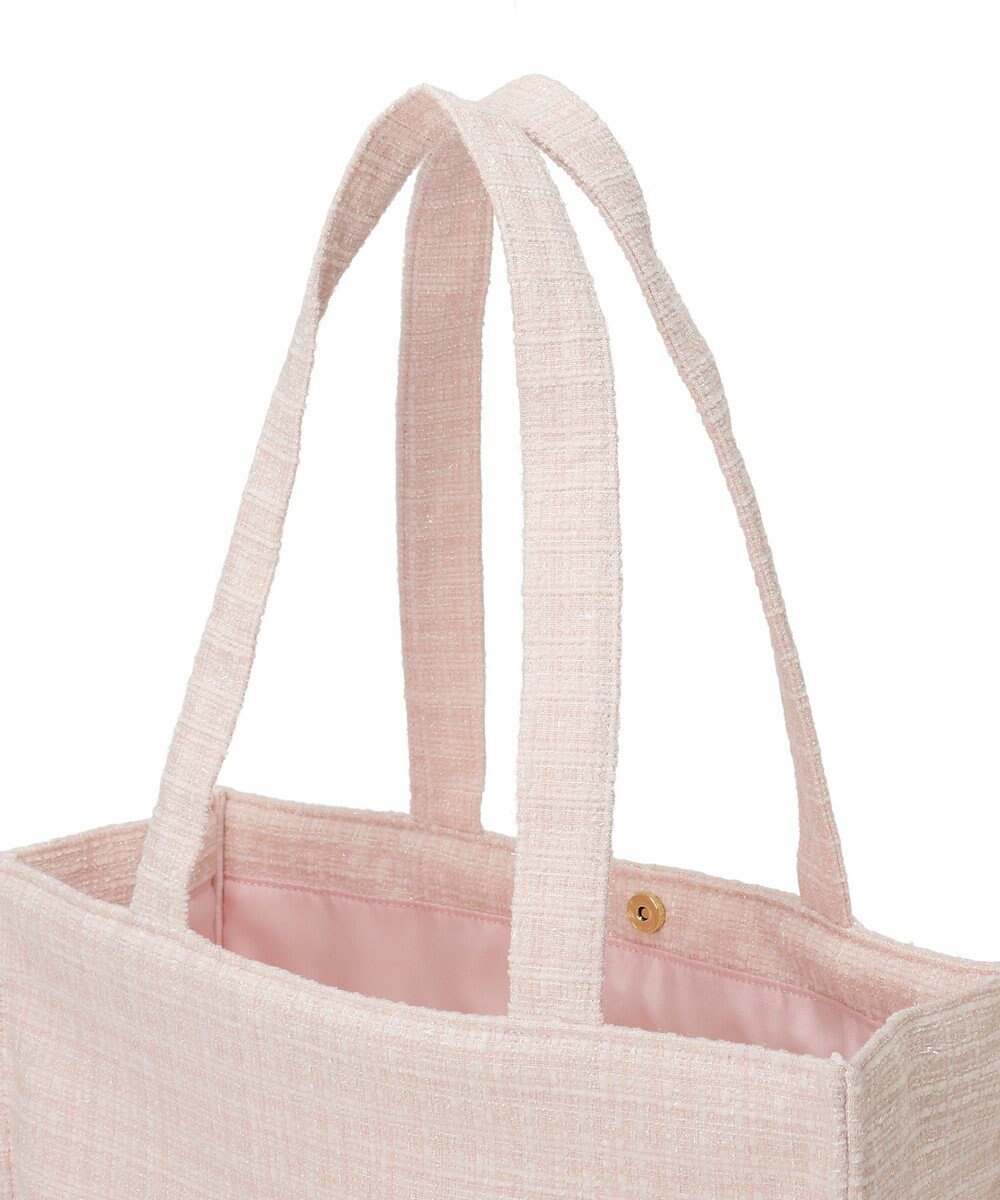 Maison de FLEUR ツイードロゴ刺繍スクエアトートバッグ 