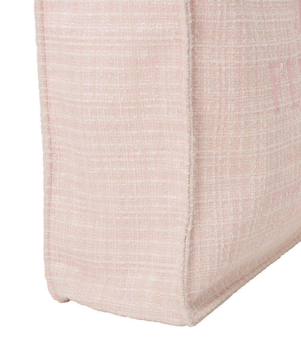 Maison de FLEUR ツイードロゴ刺繍スクエアトートバッグ 