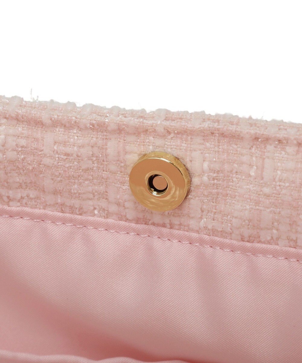 Maison de FLEUR ツイードロゴ刺繍スクエアトートバッグ 