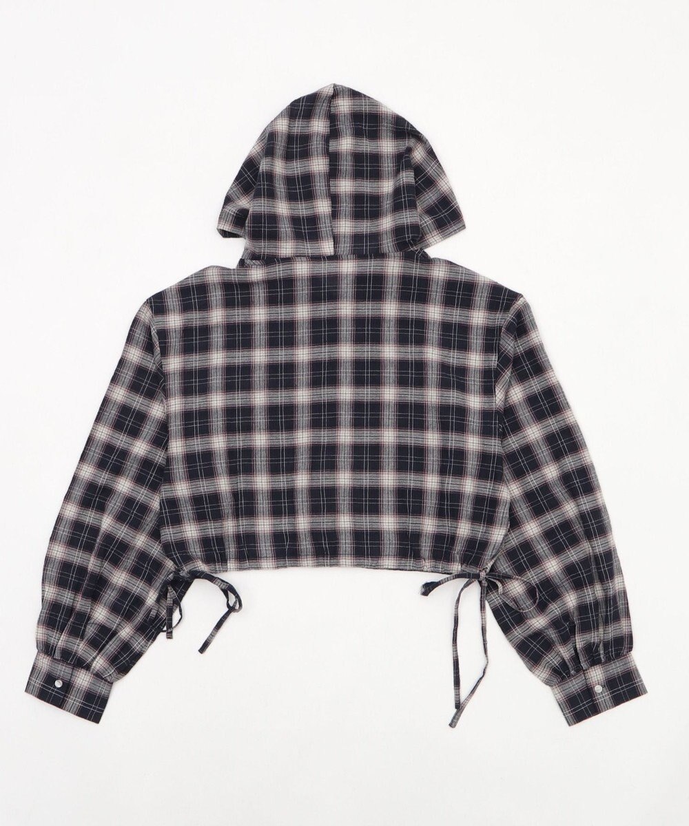 WEGO チェックショートフードシャツ 