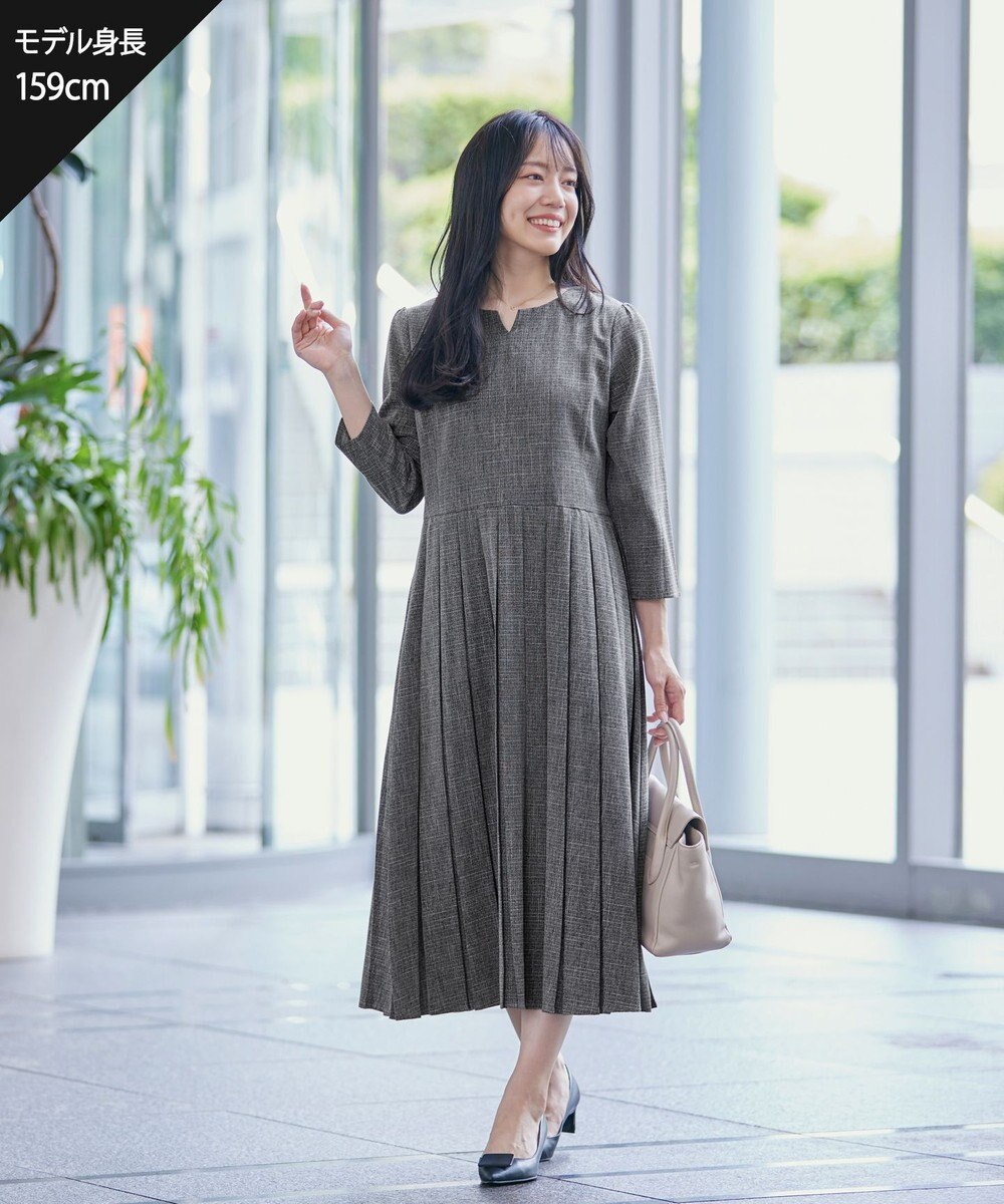 Tiaclasse 【洗える】プリーツワンピース 