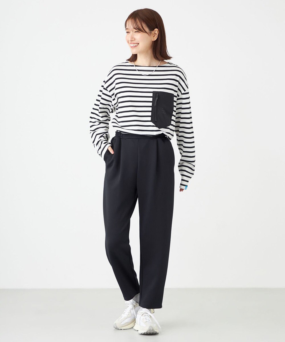 SHARE PARK LADIES 【洗える】ストレッチポンチ テーパードパンツ 