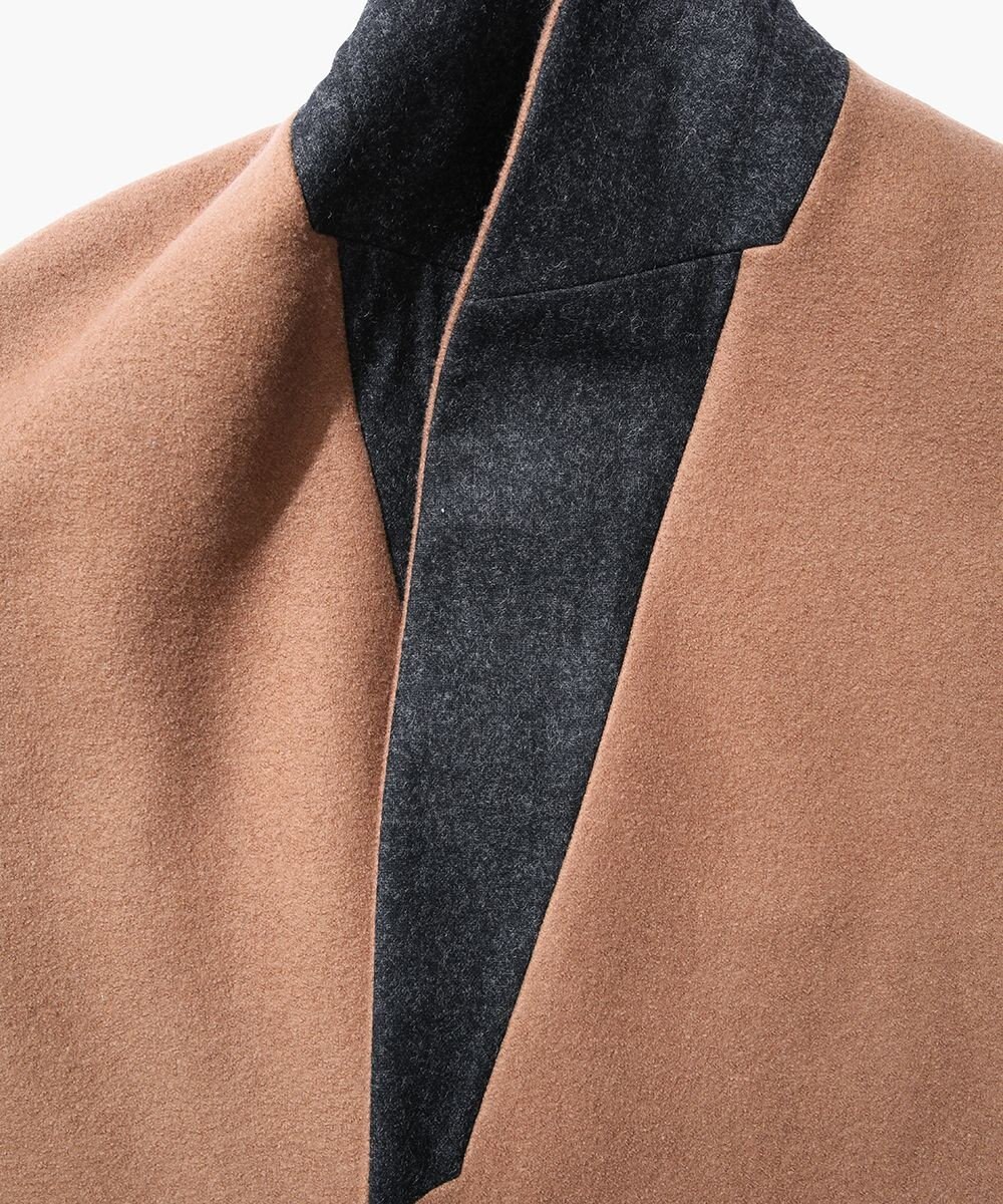 ATON BOMOU MELTON | ショールカラーコート 