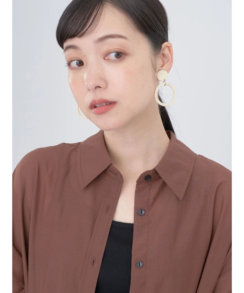 earth music&ecology シアーボーイズライクシャツ 