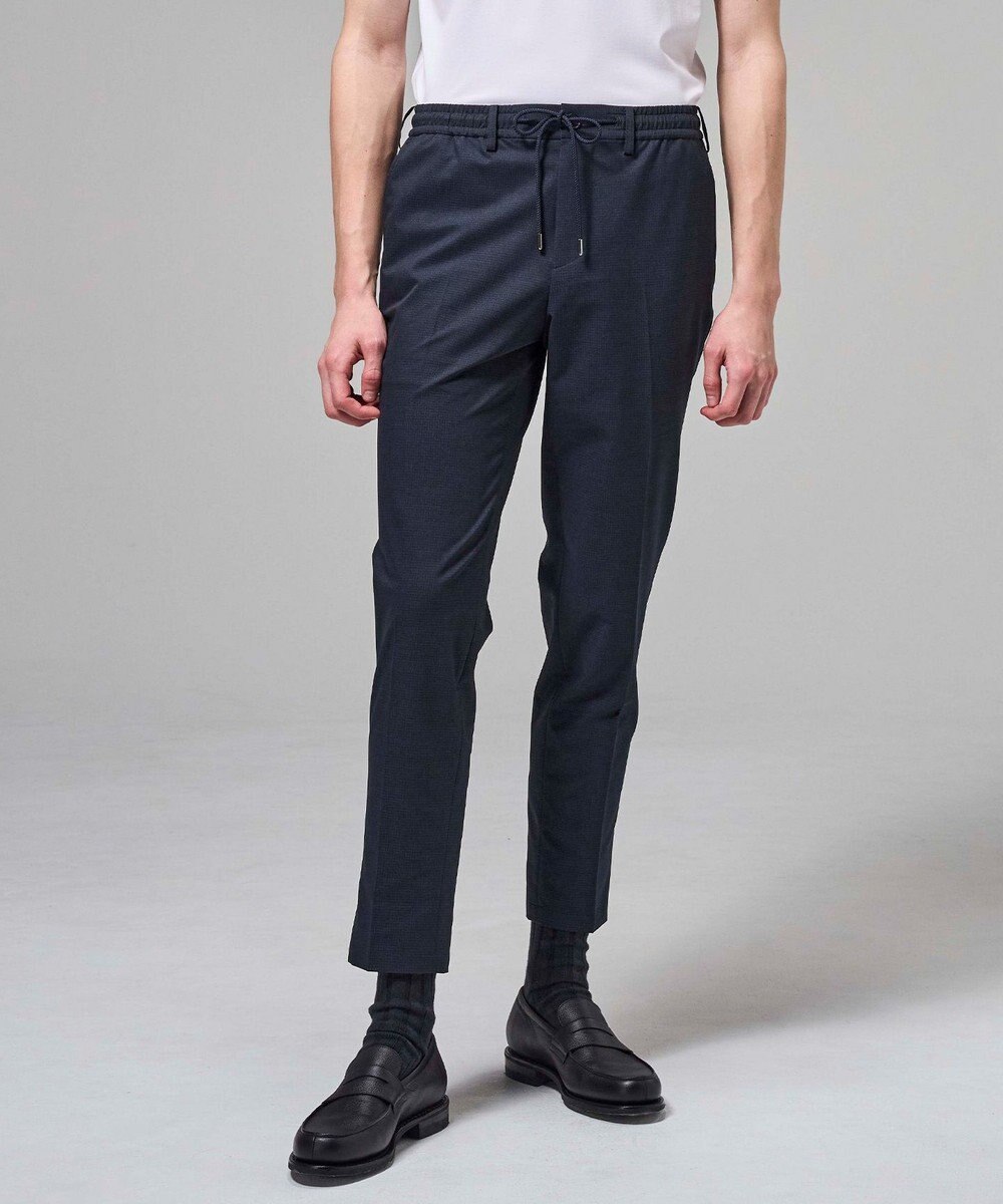 JOSEPH HOMME 新色【セットアップ対応】クールドッツストレッチ　ドロスト付テーパードパンツ / PEGG CONVERTIBLE 