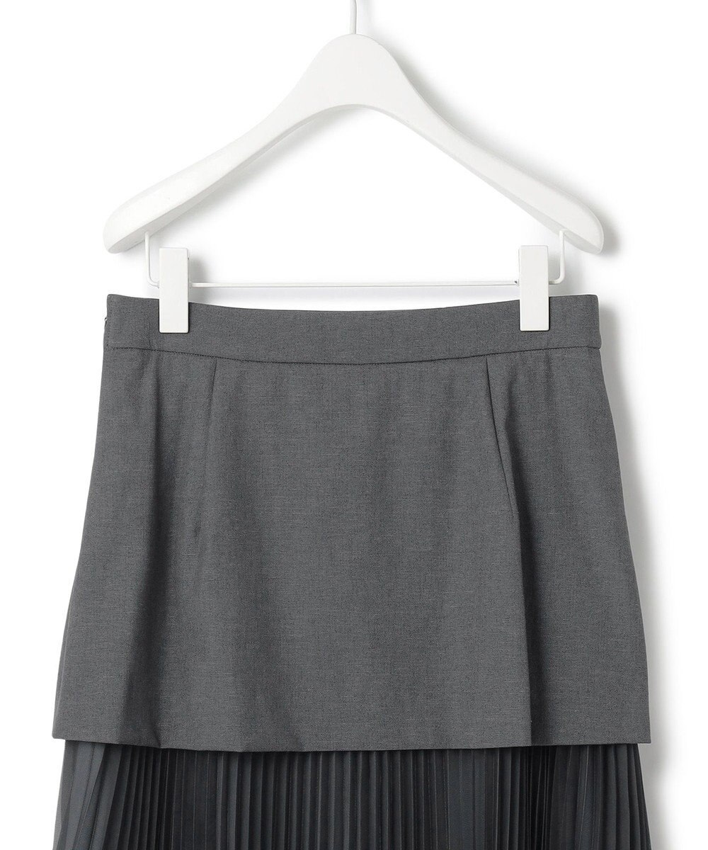 ICB 【洗える】LooseWeave ドッキングプリーツスカート 