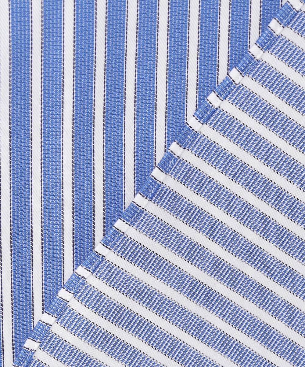 J.PRESS MEN 【PREMIUM PLEATS / 形態安定】スーピマコットンパナマストライプ シャツ / B.D. 