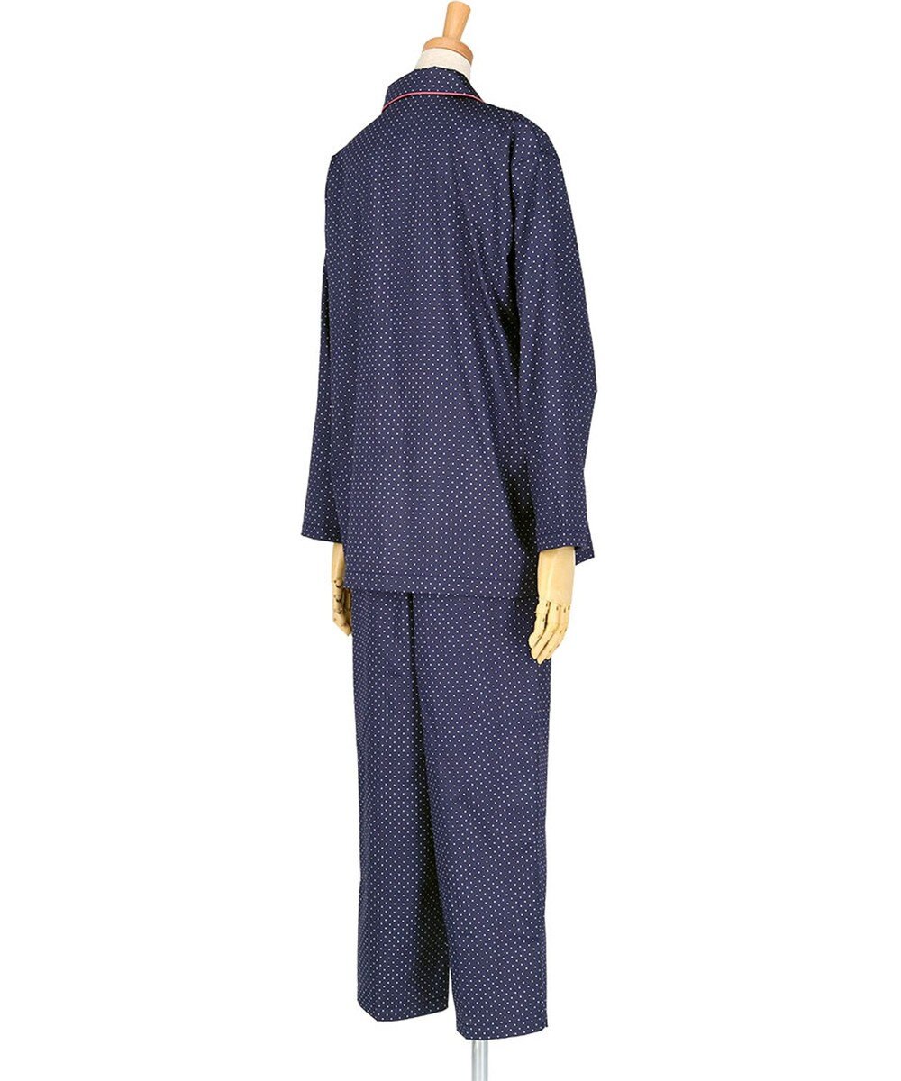ワコール／睡眠科学 パジャマ 長袖 長ズボン 綿100%(本体) サテン生地 光沢感 なめらかな肌ざわり 上下セット 前開き YDX536 睡眠科学／ワコール 