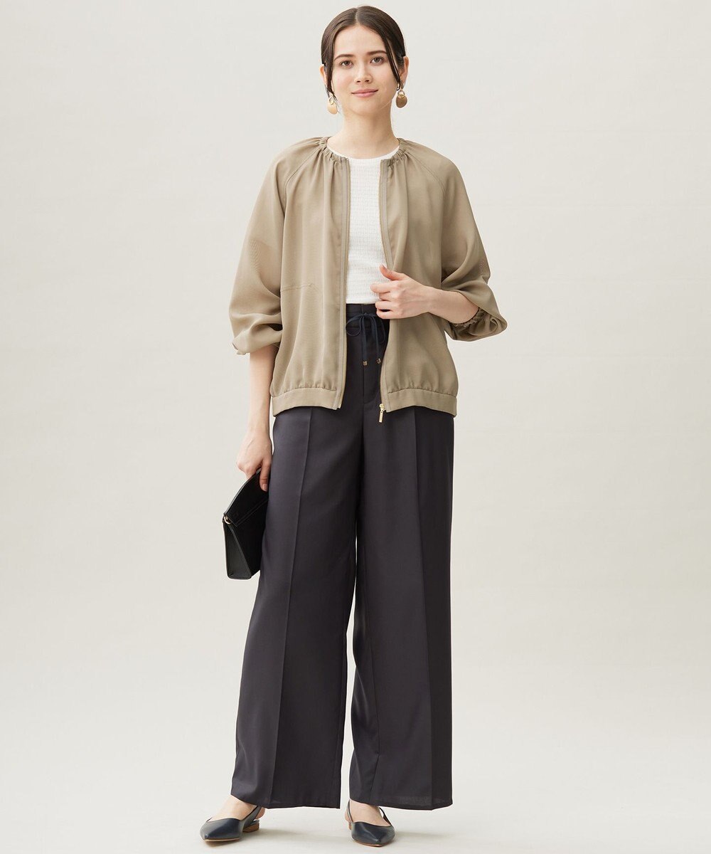 自由区 【洗える】シャーリングジャージー Tシャツ 