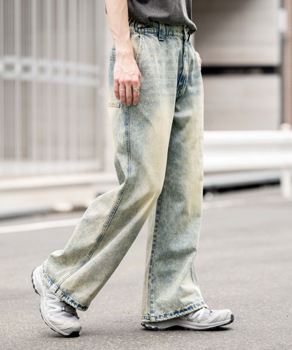 WEGO ローライズバギーフレアデニムパンツ 