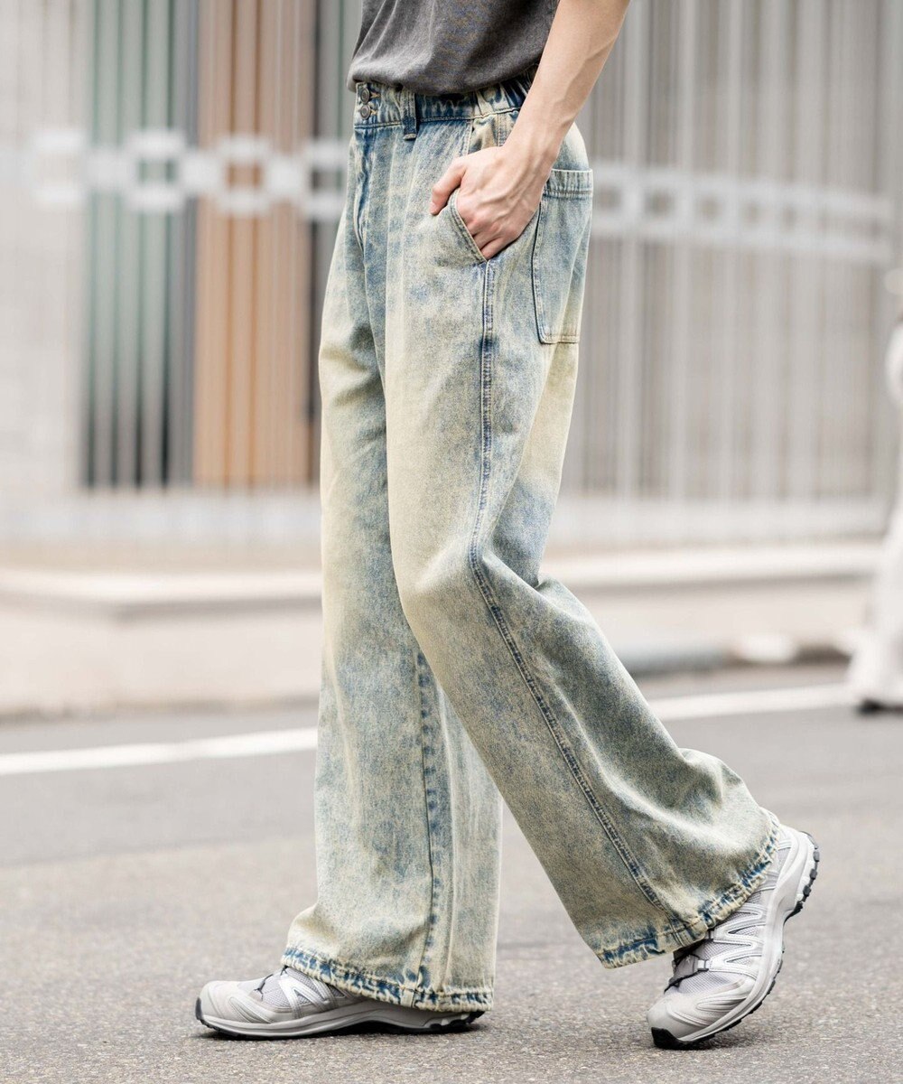 WEGO ローライズバギーフレアデニムパンツ 