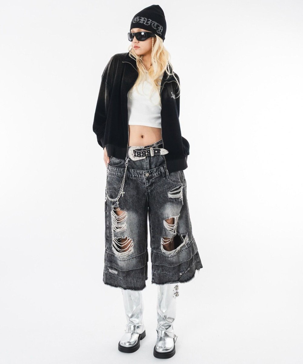 WEGO 【ユニセックス着用ITEM】ブリーチロゴベロアトラックジャケット 