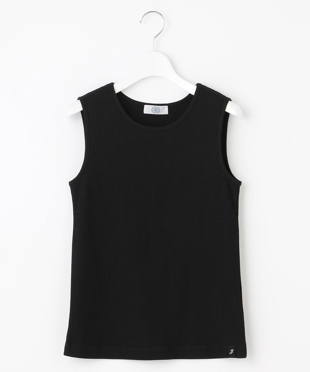J.PRESS LADIES 【洗える】リブ ノースリーブ カットソー 