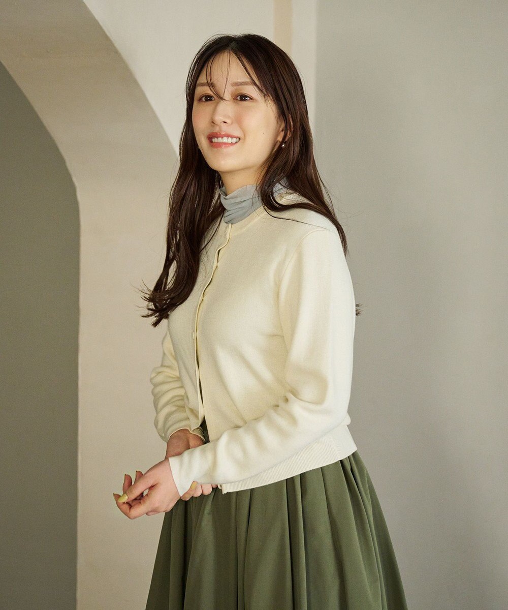 #Newans 【カシミヤ混】コンパクトニットカーディガン 