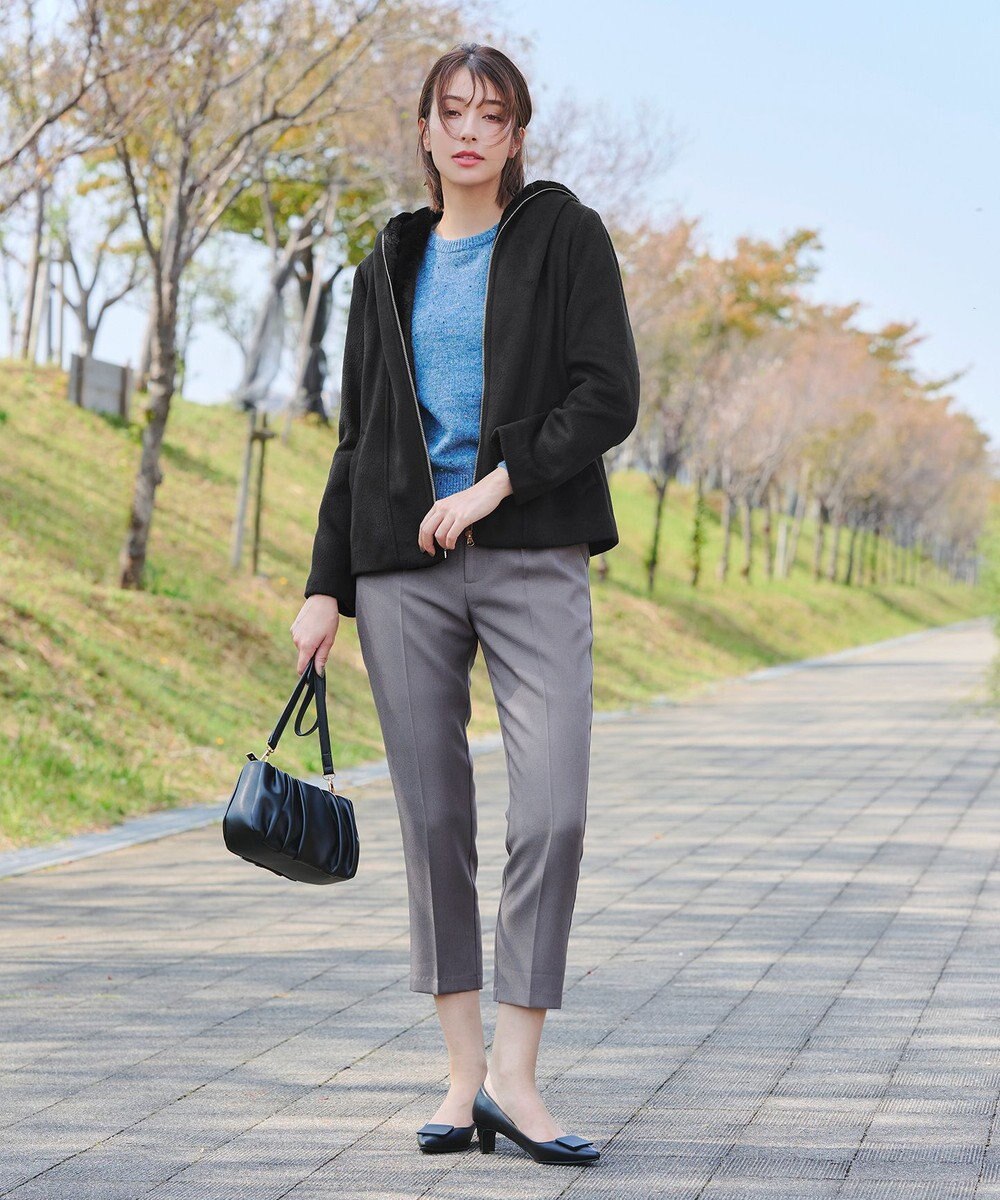 Tiaclasse モッサ風フード付きショートコート 