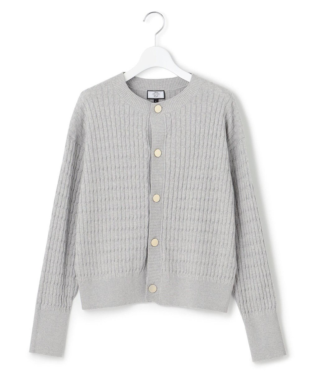 J.PRESS YORK STREET 【WOMEN】コットンケーブル カーディガン 
