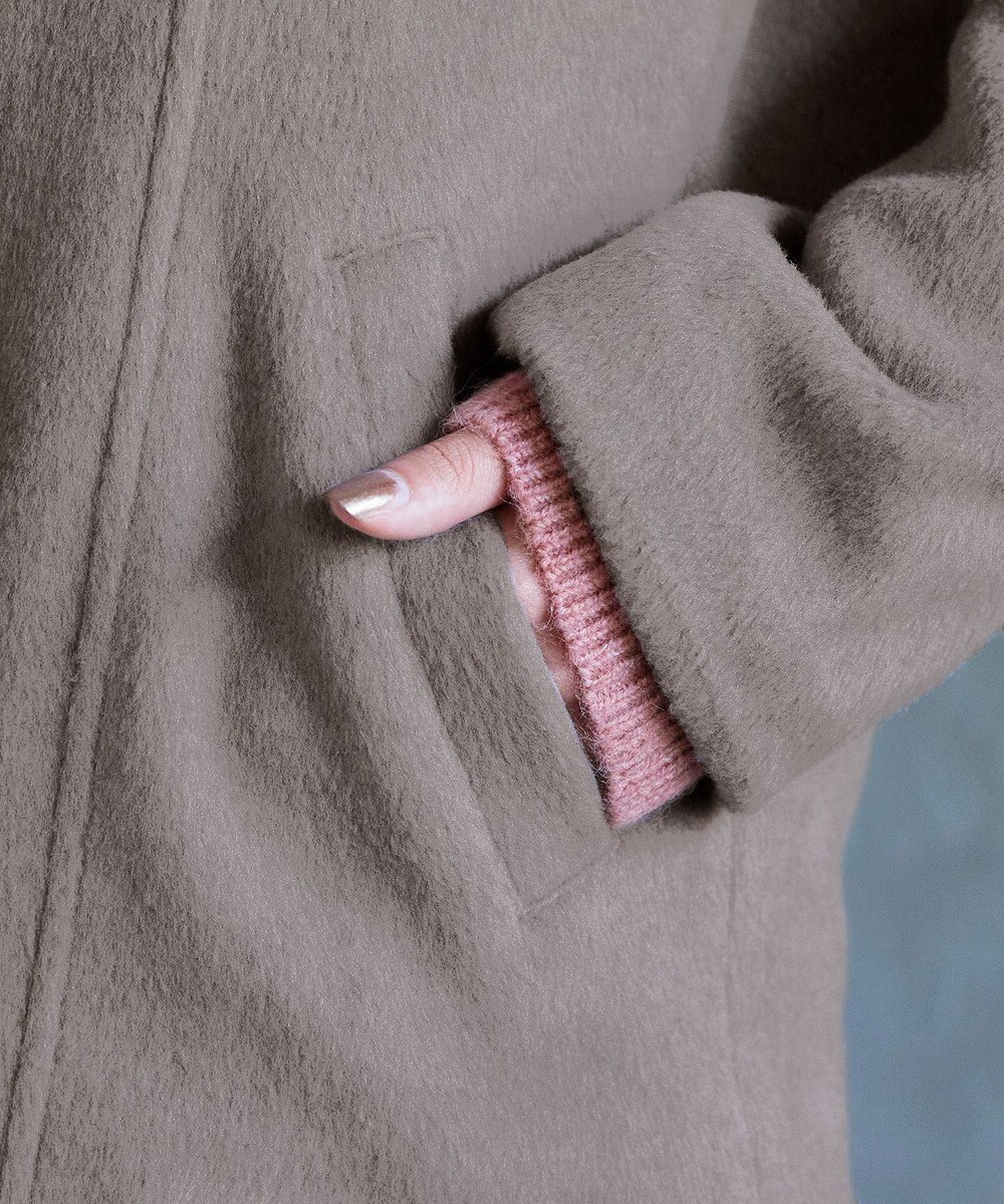 Tiaclasse モッサ風フード付きショートコート 