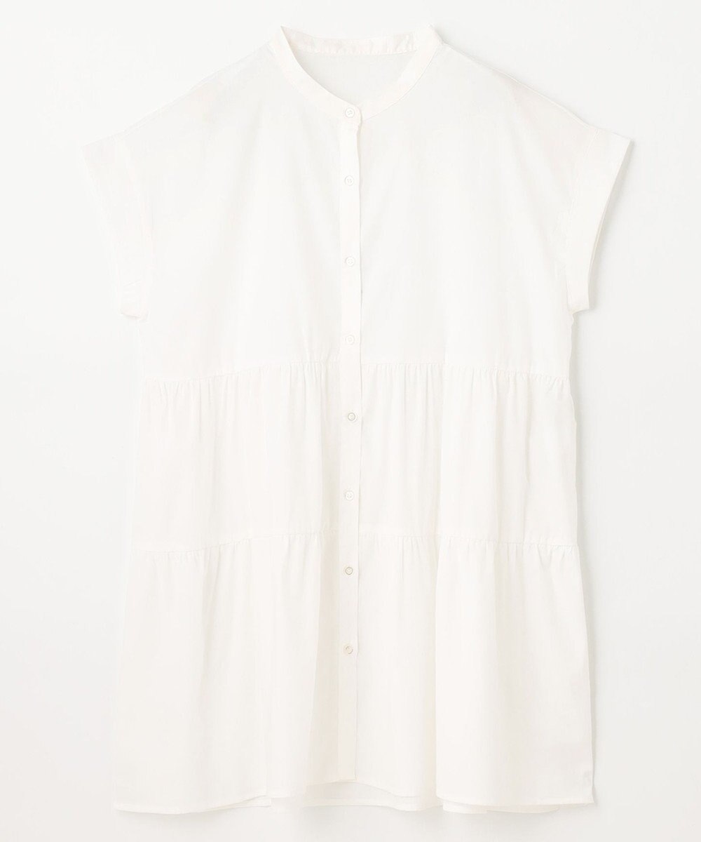 ANY 【洗濯機可能】シルキーソフトティアードブラウス 