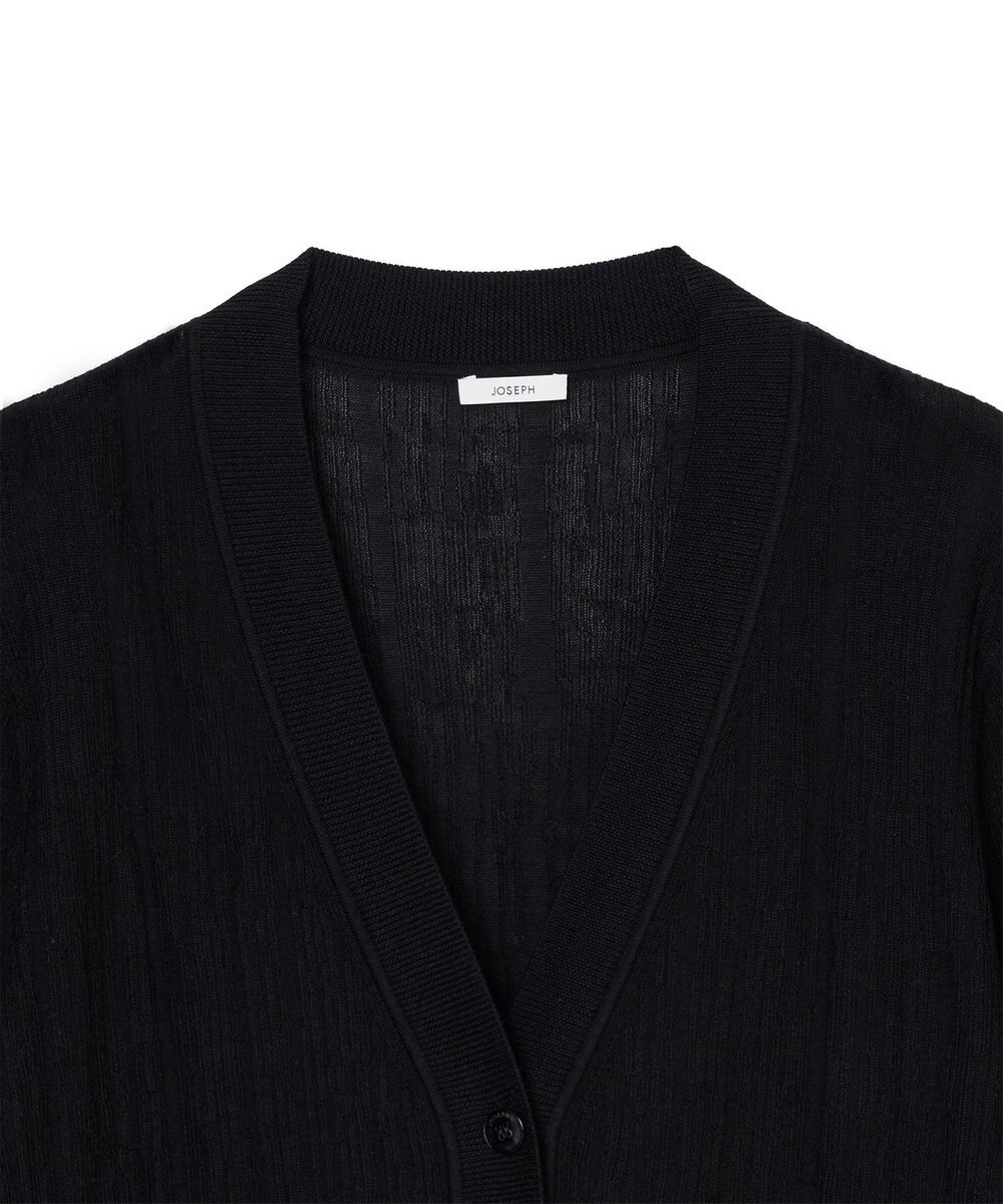 JOSEPH クリンクルリブ　カーディガン 