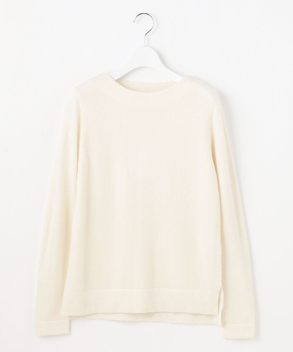 自由区 【洗える】ピュアカシミヤミルド ボートネック プルオーバー 