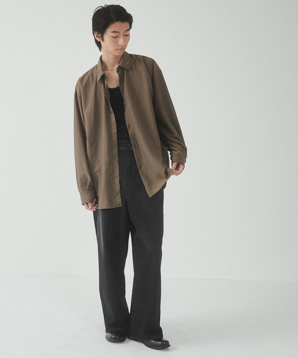 WEGO 【ユニセックス着用ITEM/SMLサイズ展開/冷房対策/紫外線対策】シアーBIGシャツ 