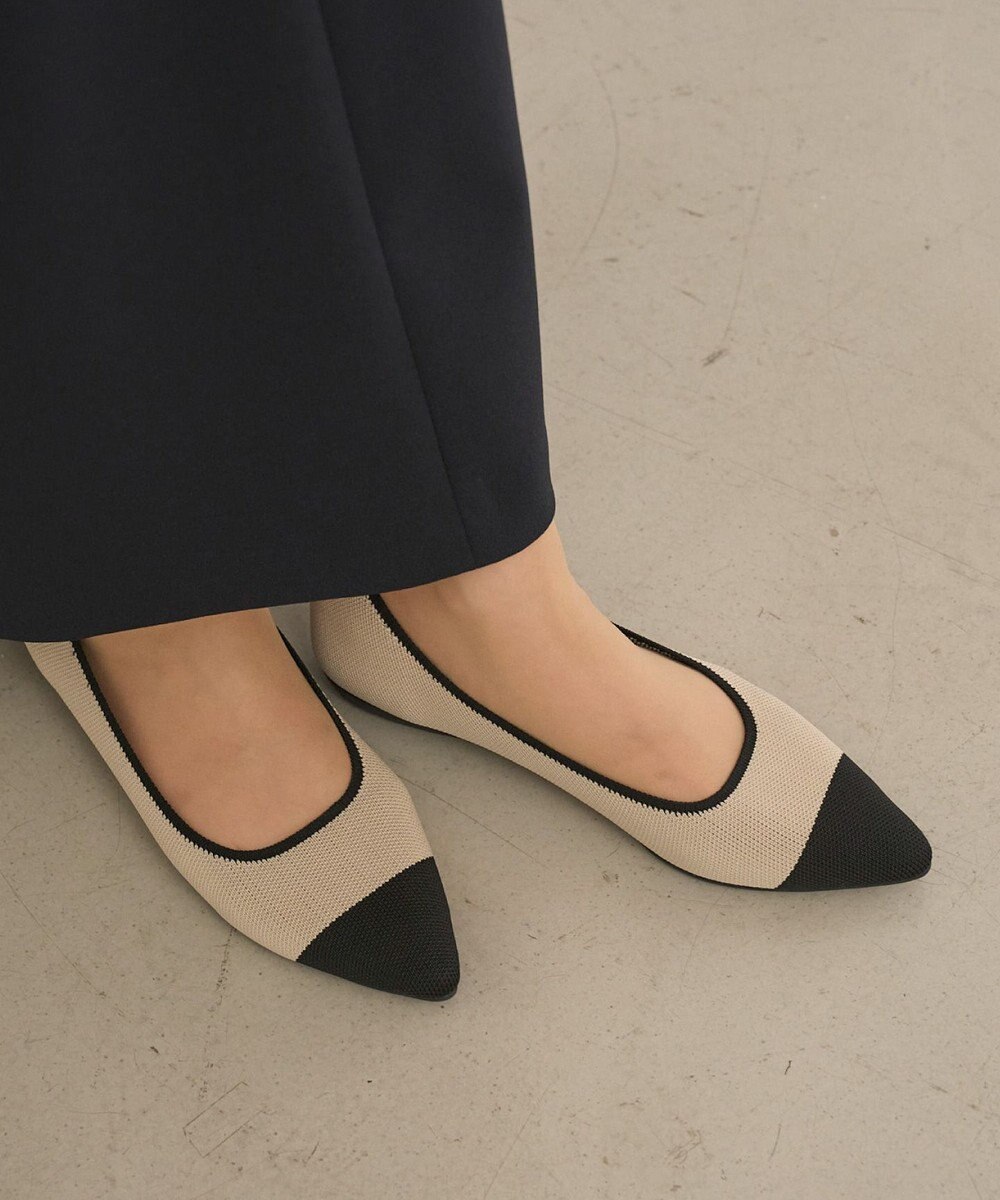 steppi 【洗える/撥水】  バイカラー ポインテッドパンプス 