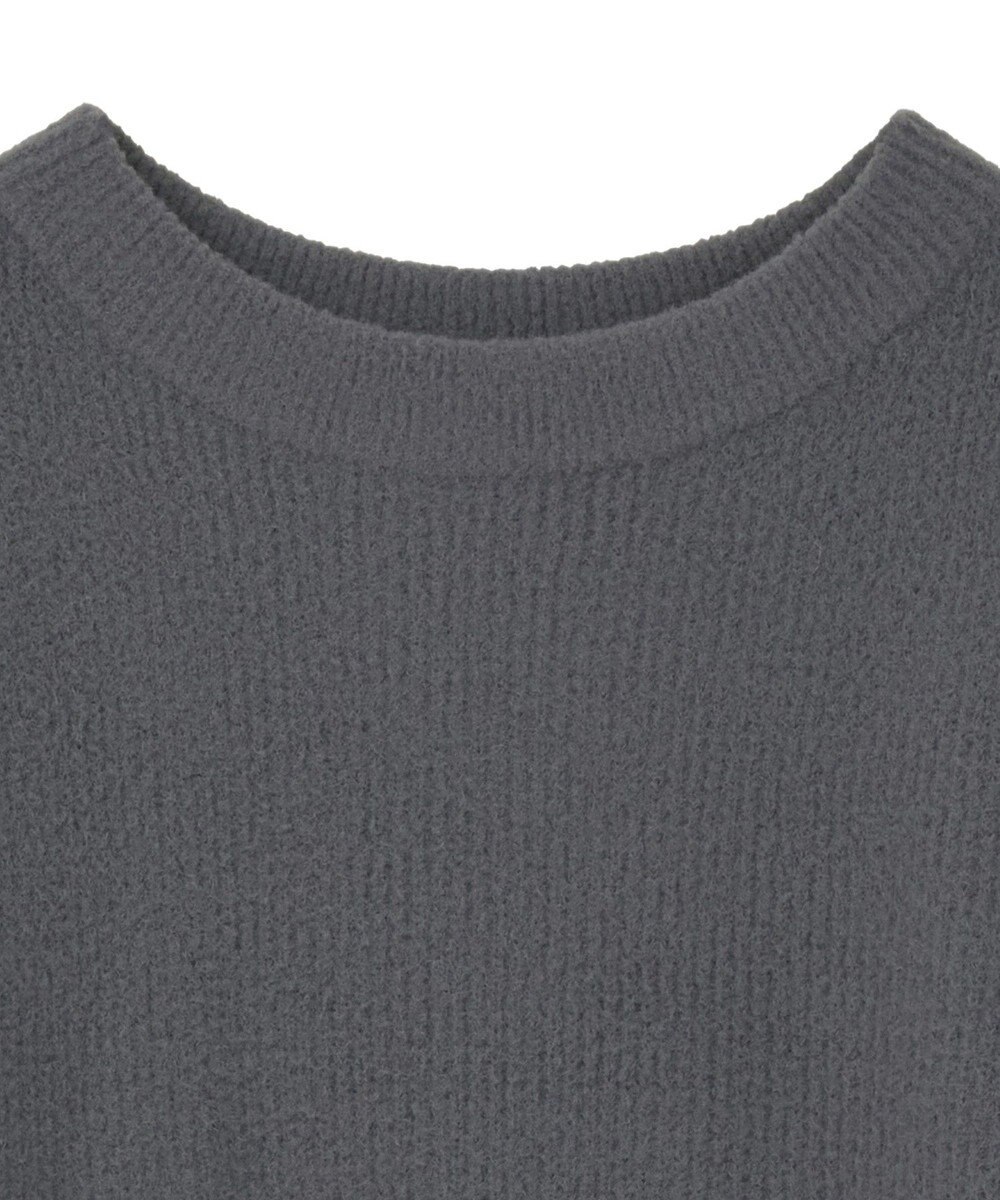 earth music&ecology パウダーシャギー畦プルオーバー 