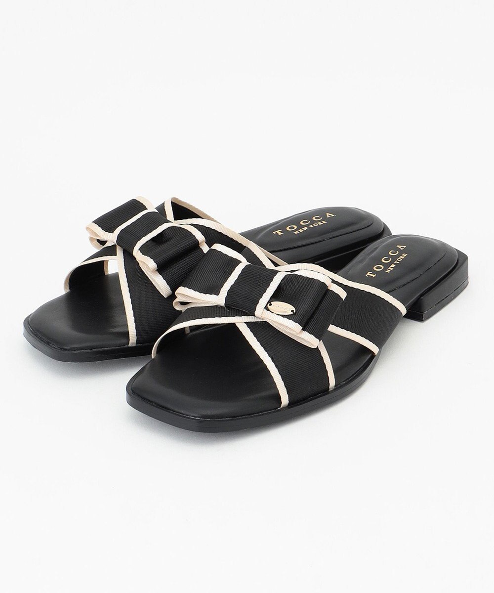 TOCCA BICOLOR RIBBON FLAT SANDALS サンダル 