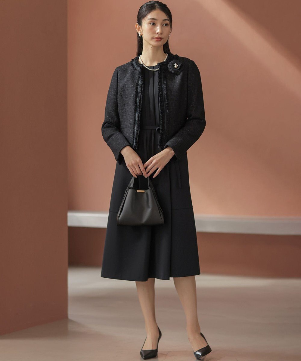 組曲 L 【KUMIKYOKU NAVY】フロントタックドレス 