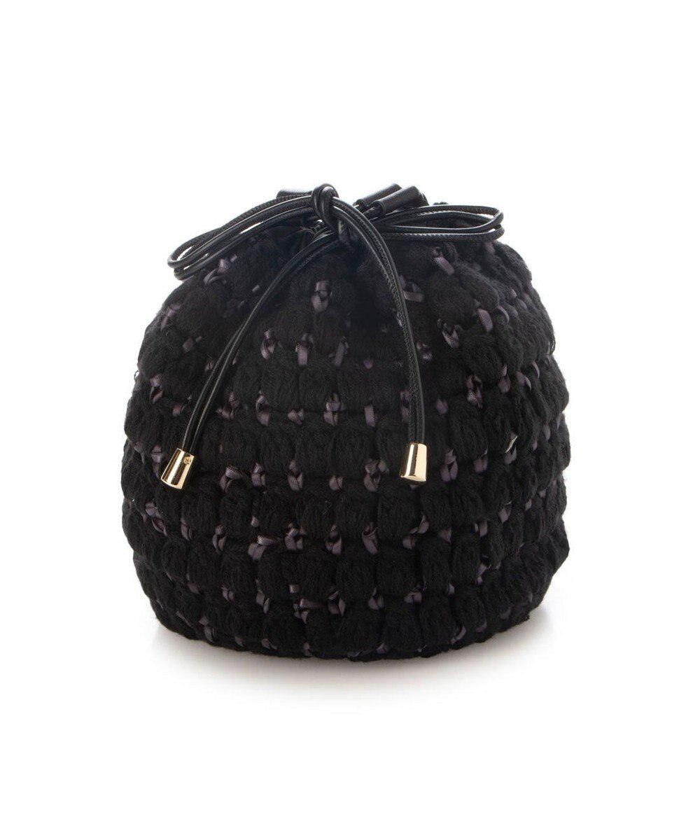 UNBILLION カシュカシュ cachecache / サテンリボン編み込み巾着ショルダー 