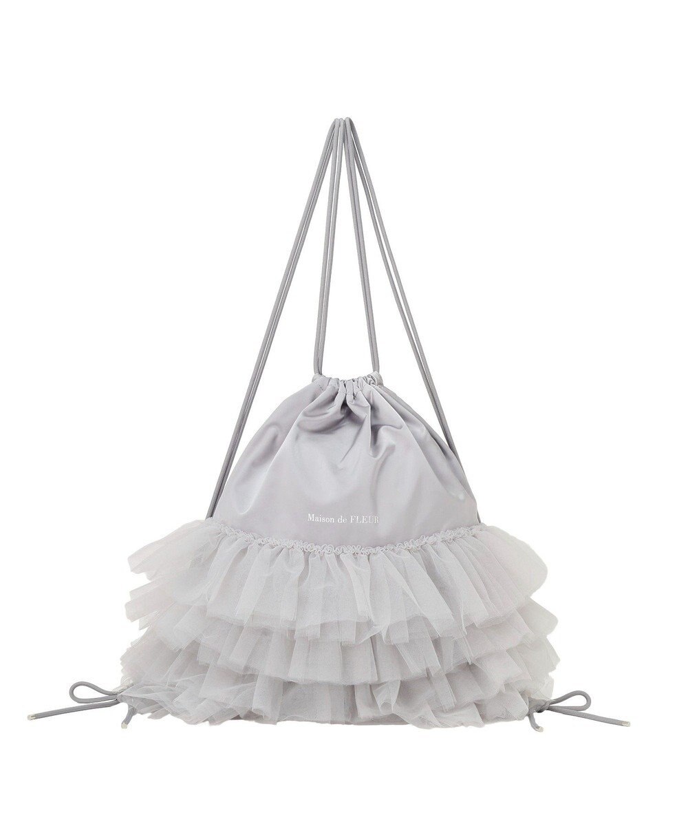 Maison de FLEUR チュールフリルナップサック 