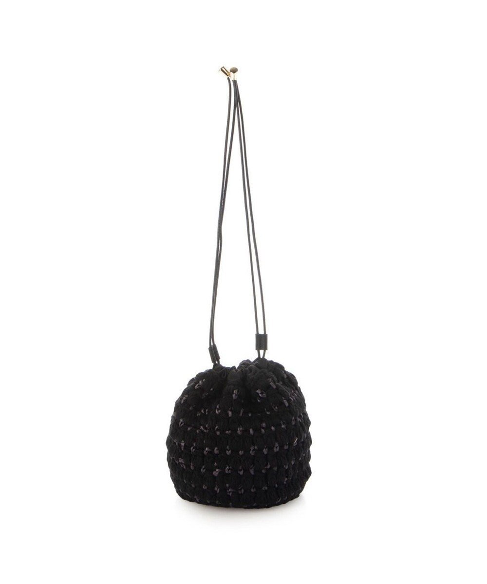 UNBILLION カシュカシュ cachecache / サテンリボン編み込み巾着ショルダー 