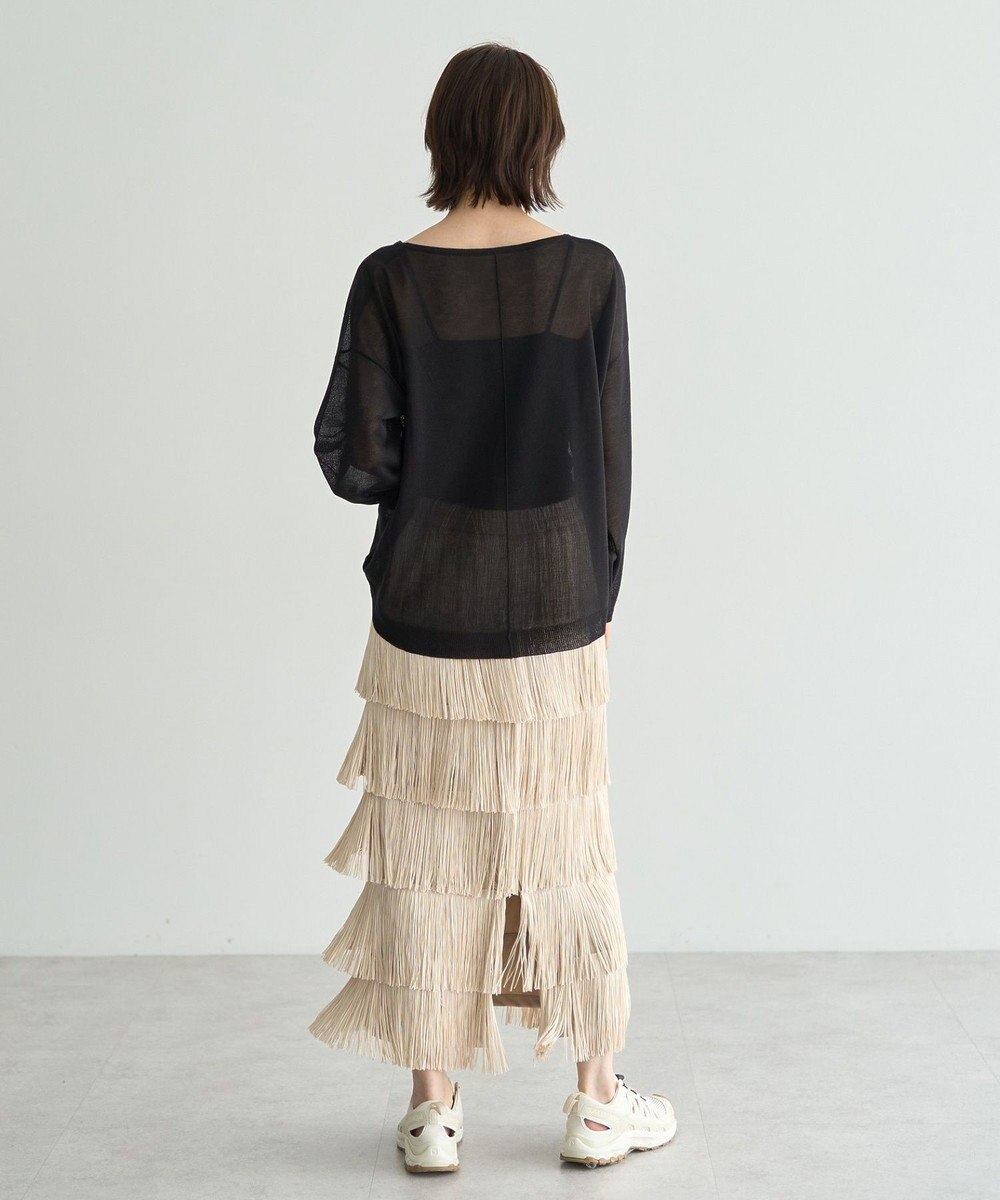 YECCA VECCA フリンジロングスカート 