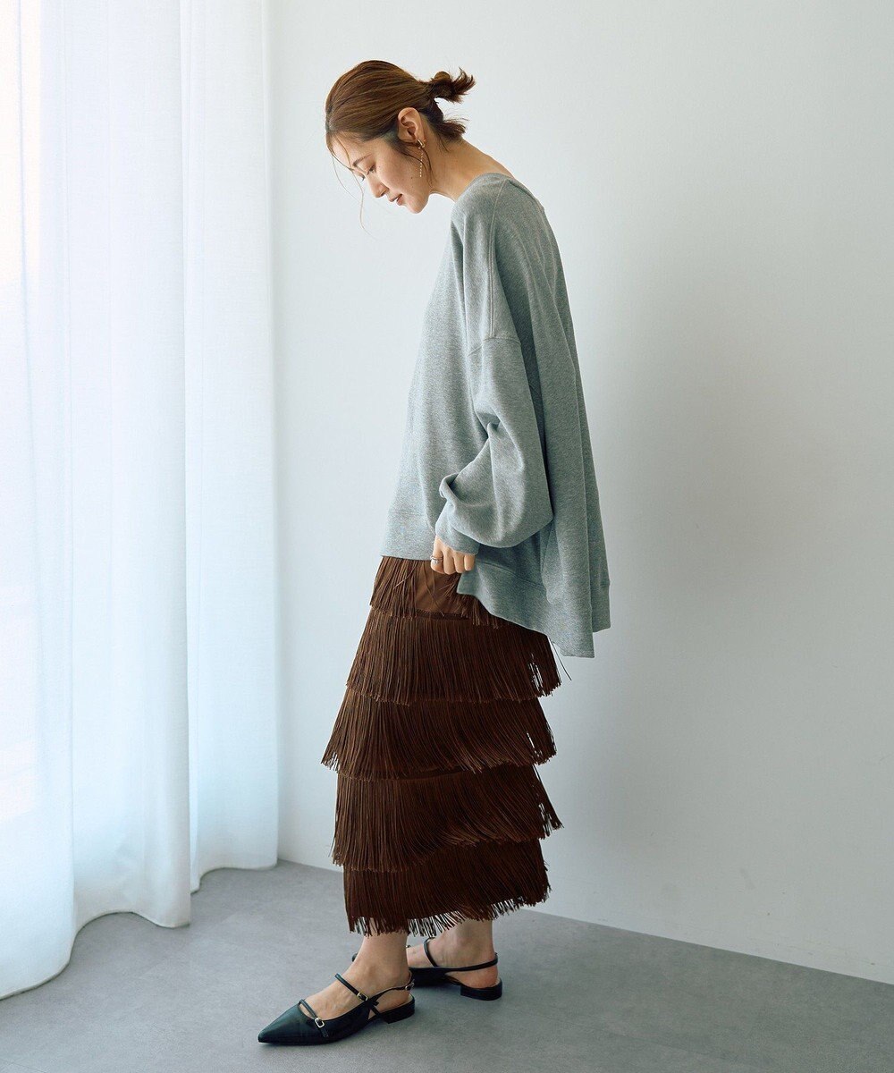 YECCA VECCA フリンジロングスカート 
