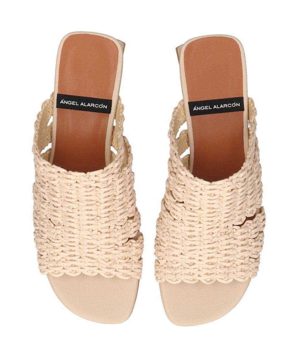 INTER-CHAUSSURES 【ANGEL ALARCON】ローヒールラフィアサンダル 