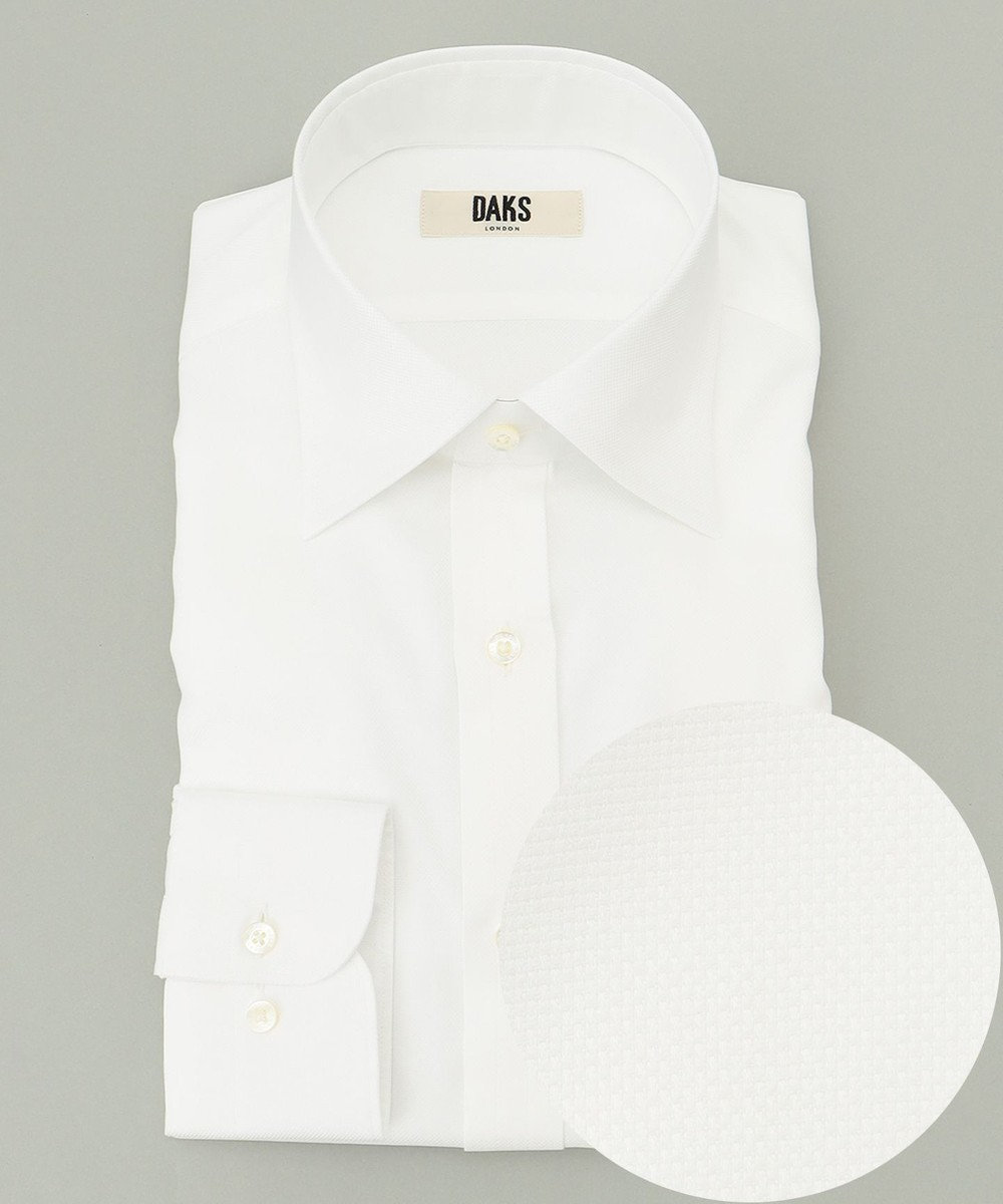 DAKS ロイヤルオックスフォード レギュラーカラードレスシャツ ホワイト系