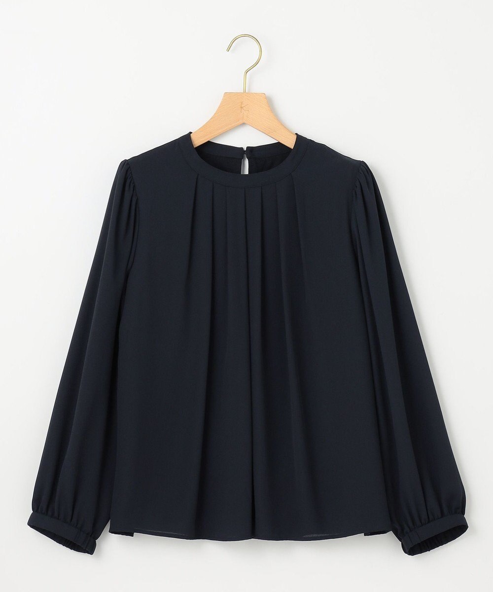 組曲 【WEB限定】ジョーゼットシフォン タックブラウス 