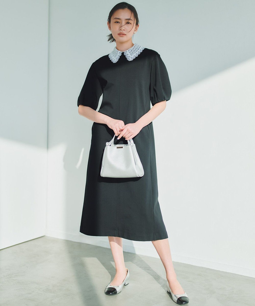 組曲 【2WAY】レース襟フレンチテリー ワンピース 