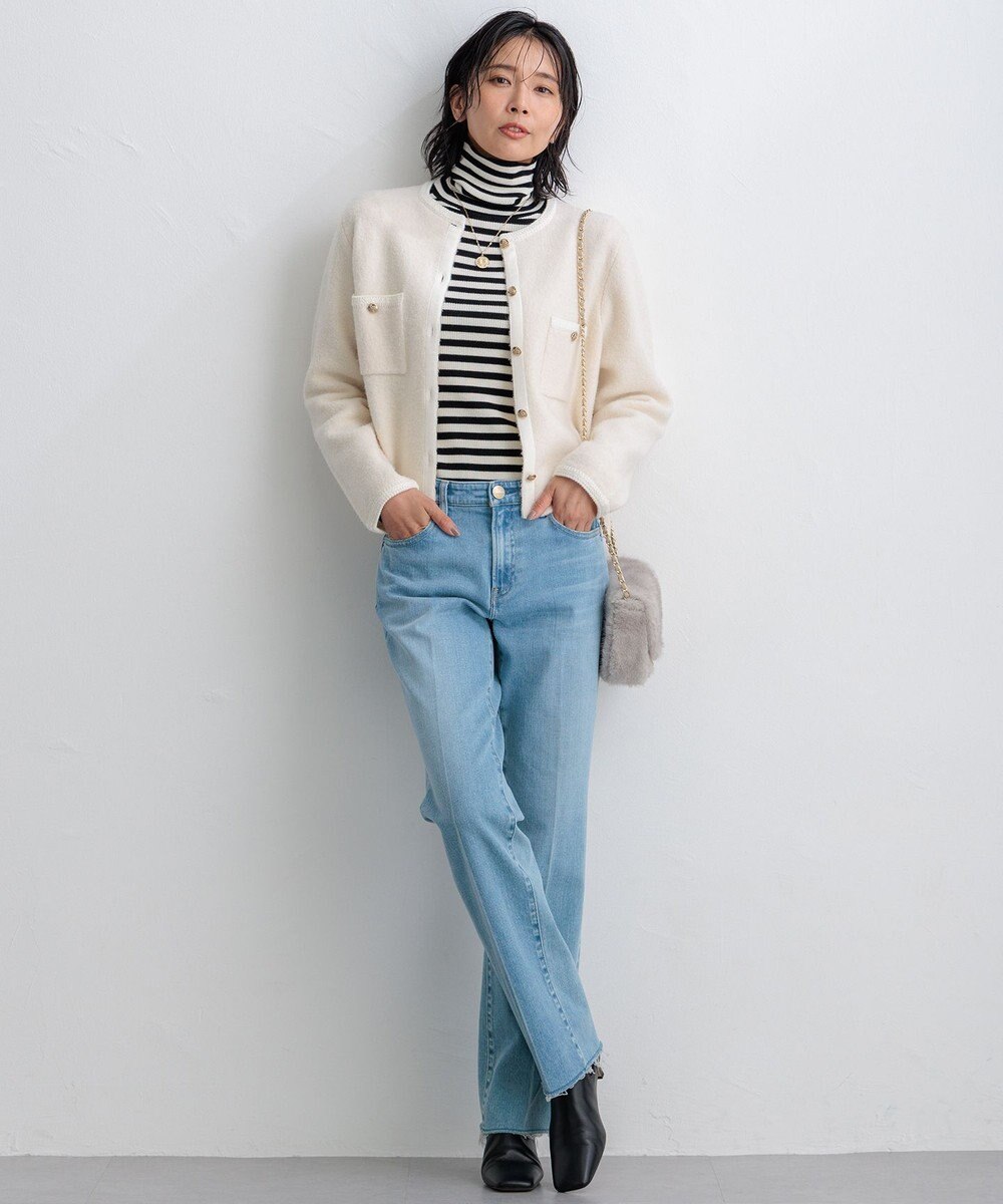 23区 S 【洗える】ミニブークレニット カーディガン 