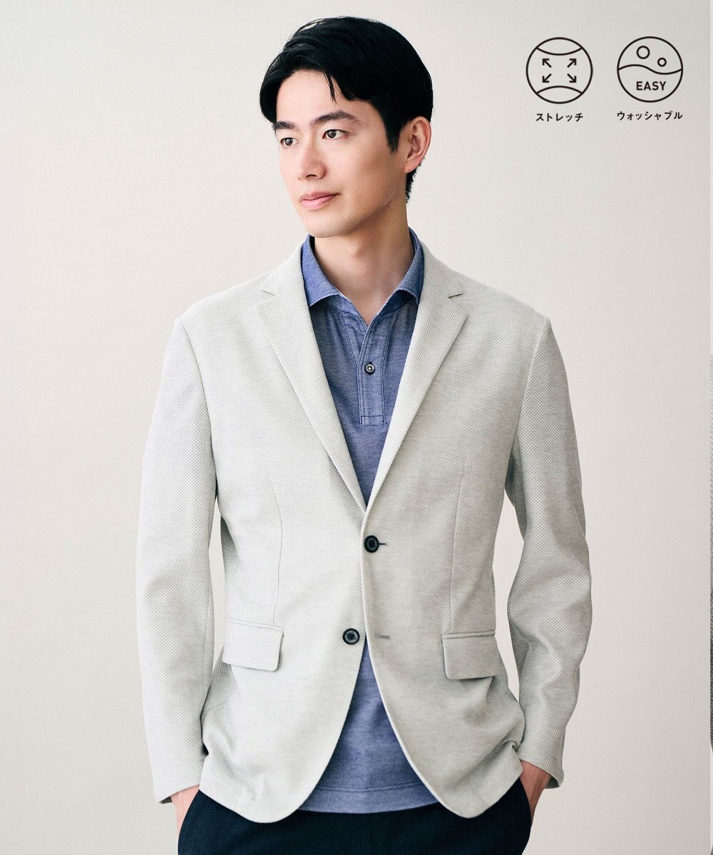 JOSEPH ABBOUD 【キングサイズ・JAPANファブリック/軽量/ジャージー素材】 サマージャージージャケット 