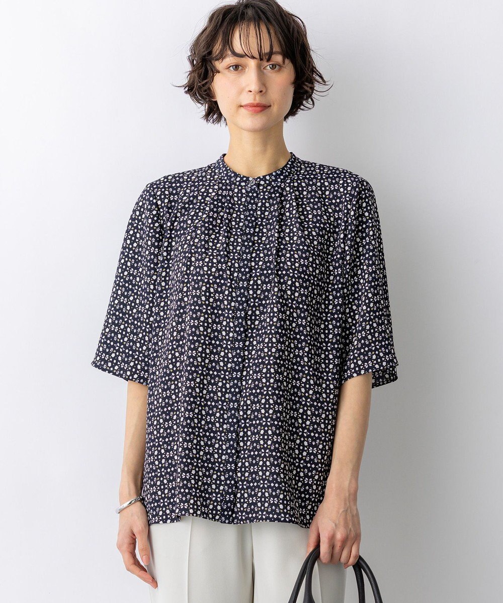 23区 S 【先行予約】カレイドスコーププリント バンドカラー ブラウス 