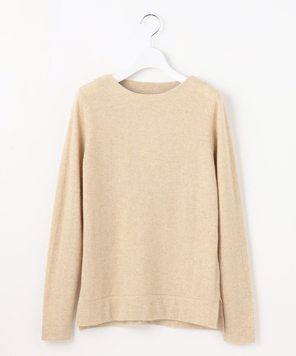 自由区 【洗える】ピュアカシミヤミルド ボートネック プルオーバー 