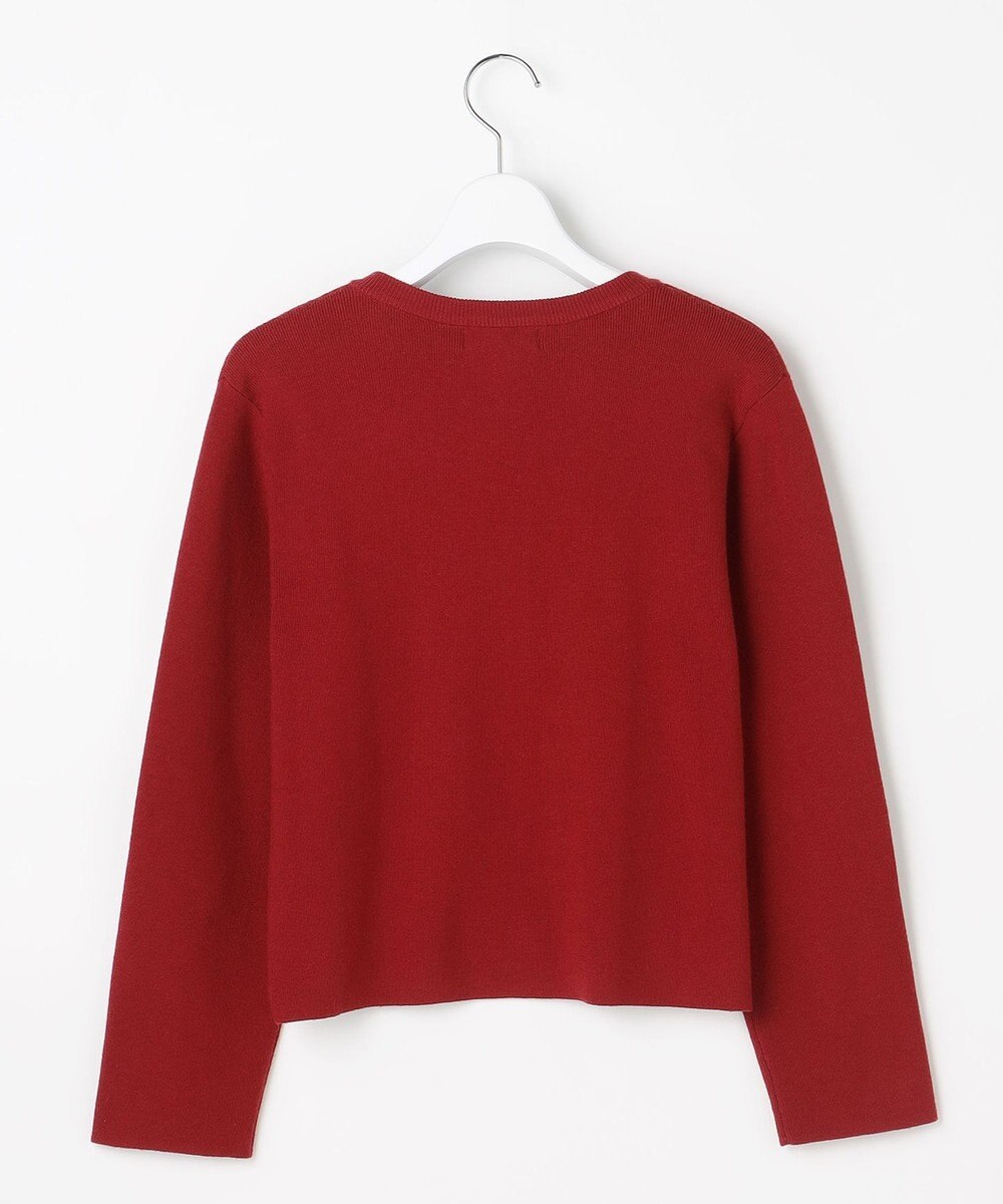 Feroux 胸元刺繍パールニット カーディガン 