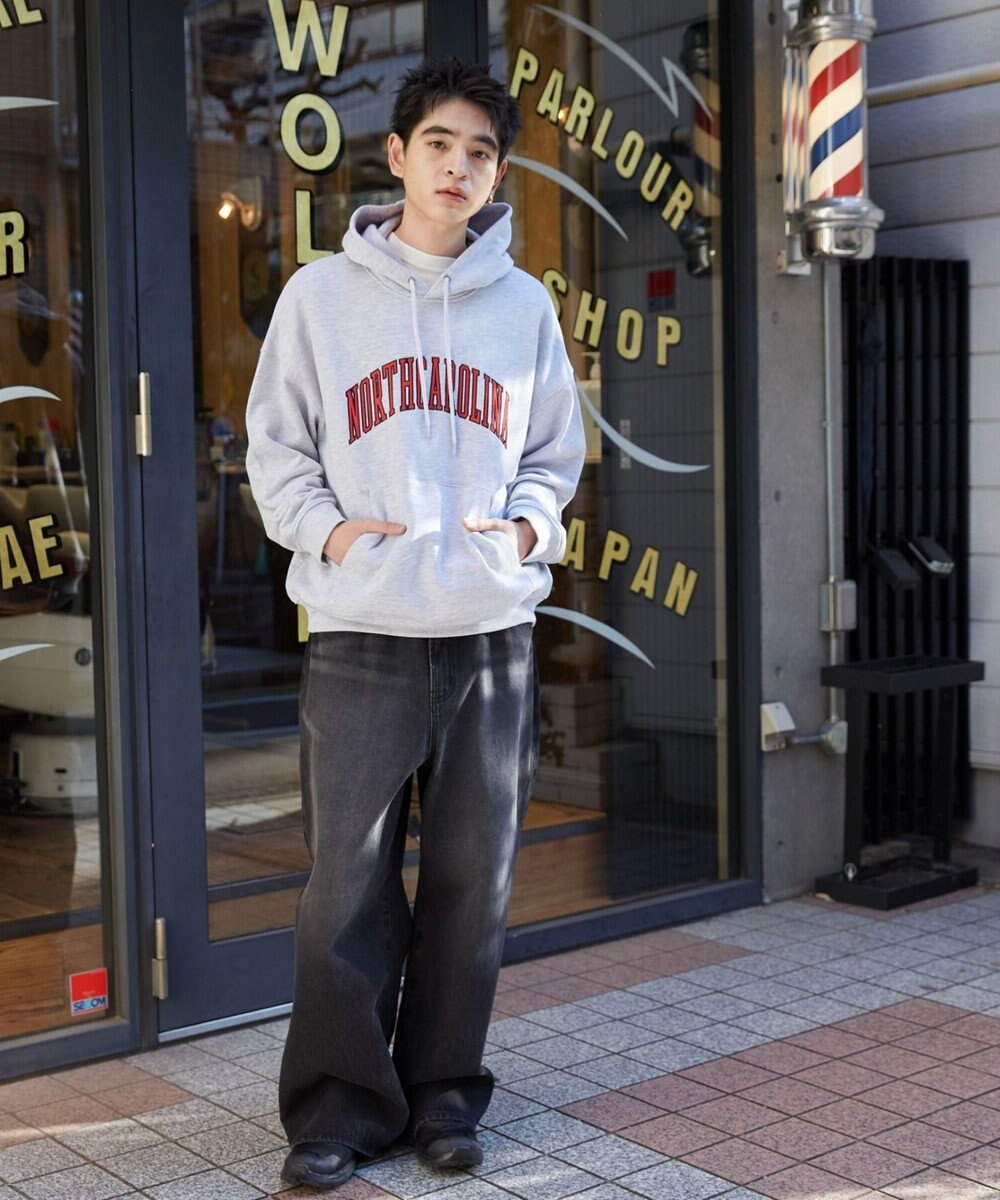 WEGO 【ユニセックス着用ITEM】ワッペンロゴパーカー 