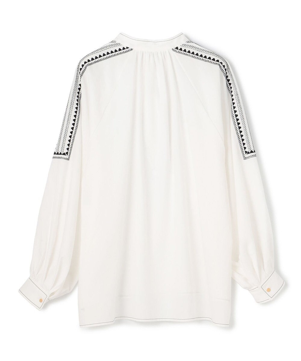 BEIGE， AXI / 刺繍ステッチ ドルマンスタンドブラウス 