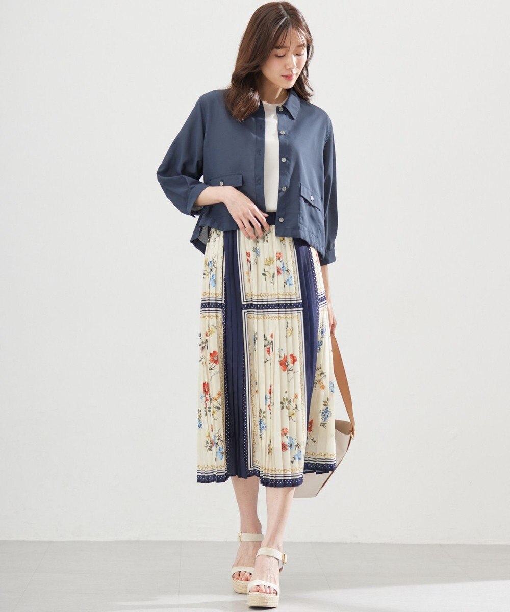 組曲 S スカーフパネルプリント スカート 